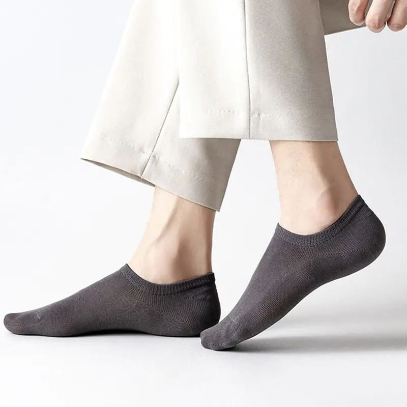 Men's Regular Plain Color Shallow Socks
