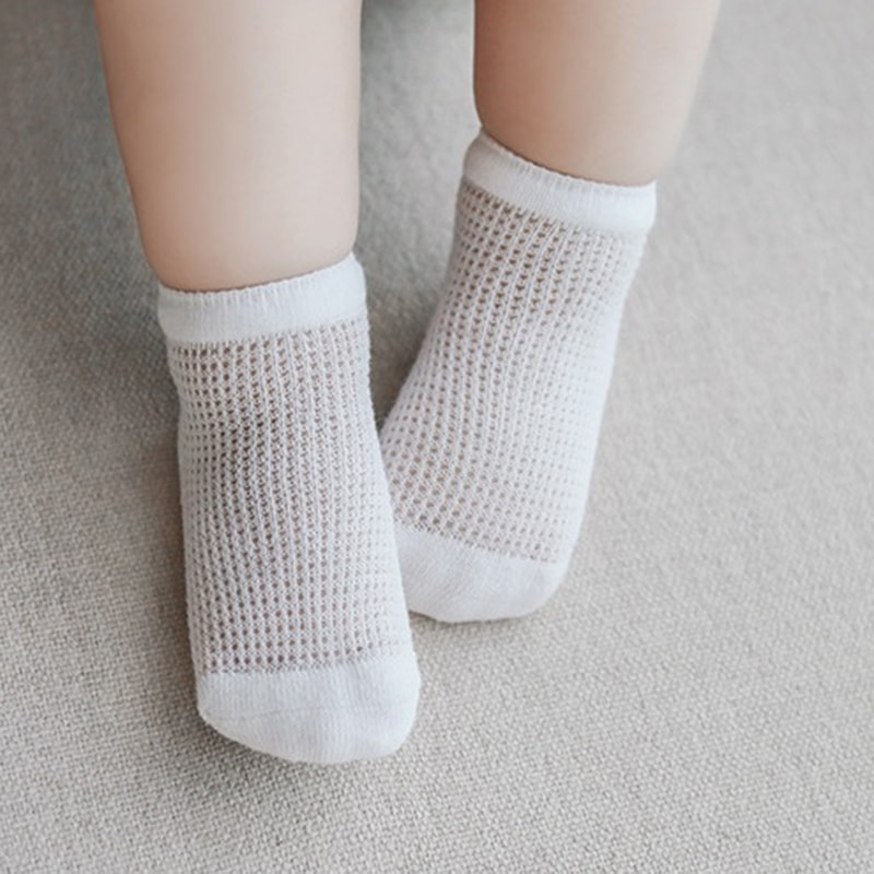 Baby Socks Summer New Ultra-Thin Mesh Breathable Ice Silk Boneless Elastic Mouth Short Socks Newborn Baby Stockings